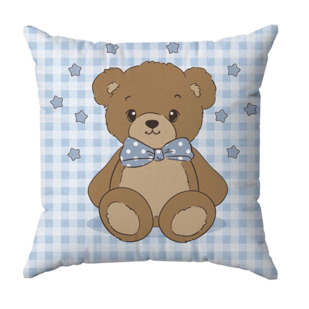 Almofada Decor 38X38cm Havan Baby - Urso Azul