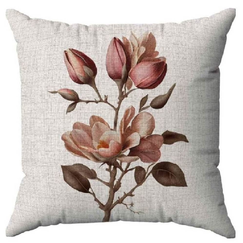 Almofada Decorativa Estampada 45X45cm Naturalle Havan Casa - Tulipa Rosa