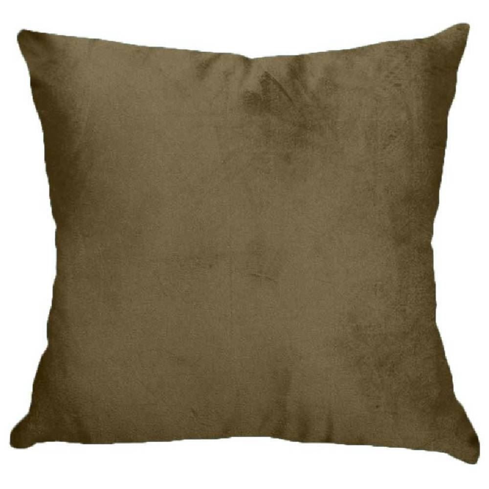 Almofada Decorativa 50X50cm Veludo Italiano Liso Havan Casa - Marrom