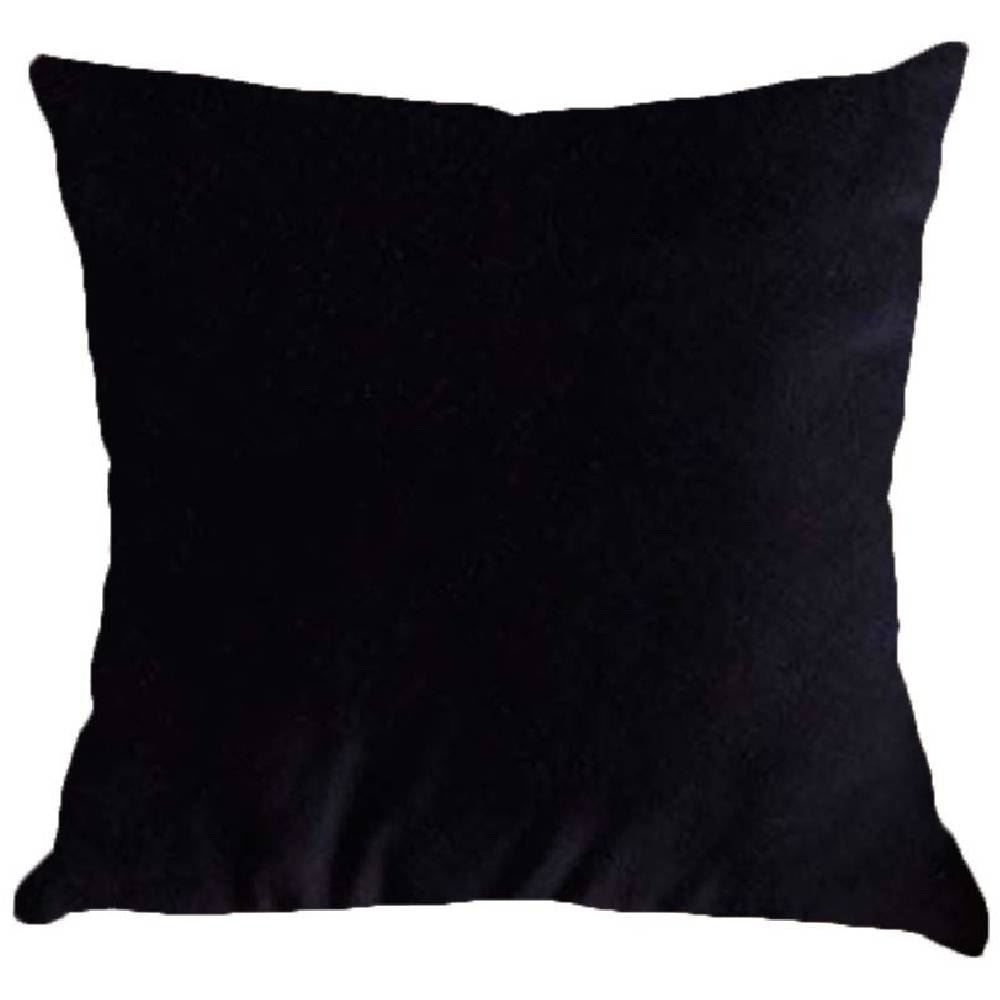 Almofada Decorativa 50X50cm Veludo Italiano Liso Havan Casa - Preto