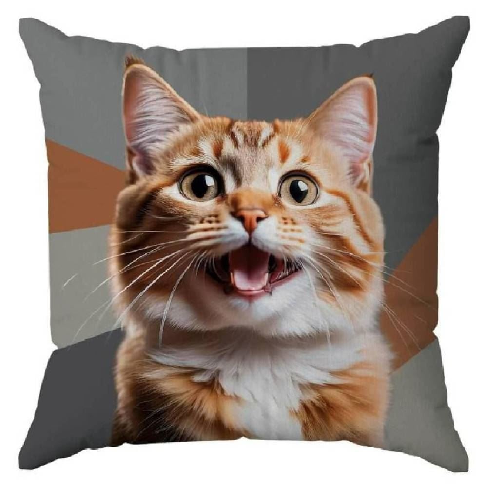 Almofada Decorativa 43X43cm Pets Havan Casa - Gato Laranja