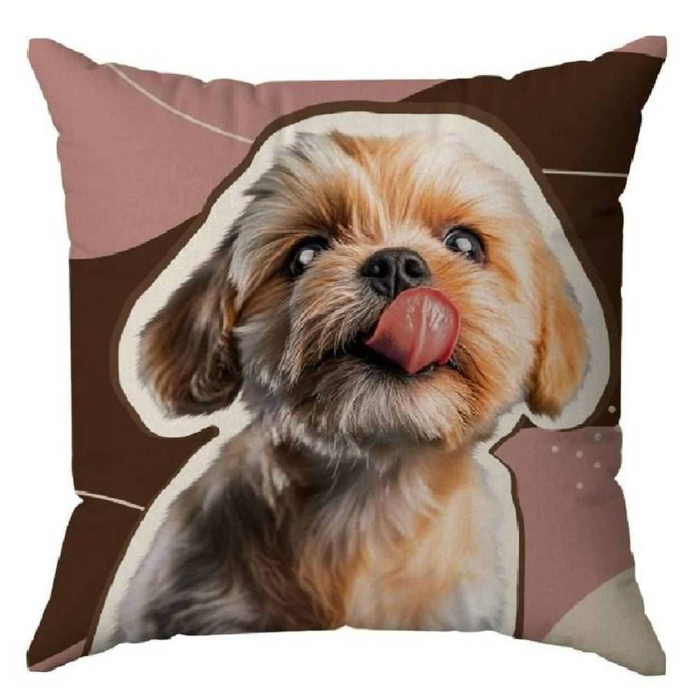 Almofada Decorativa 43X43cm Pets Havan Casa - Yorkie Marrom