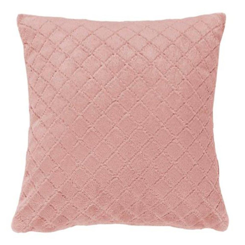 Almofada Plush Inove Liso Matelassado 45X45cm Hedrons - ROSA TULE