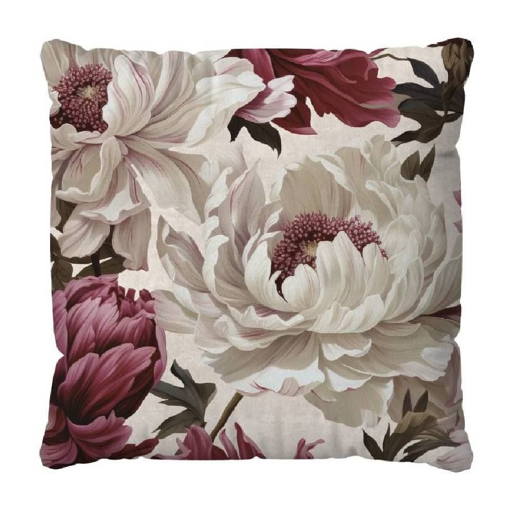 Almofada Veludo 48X48 Cm Estampada Havan Casa - Begônia Fúcsia