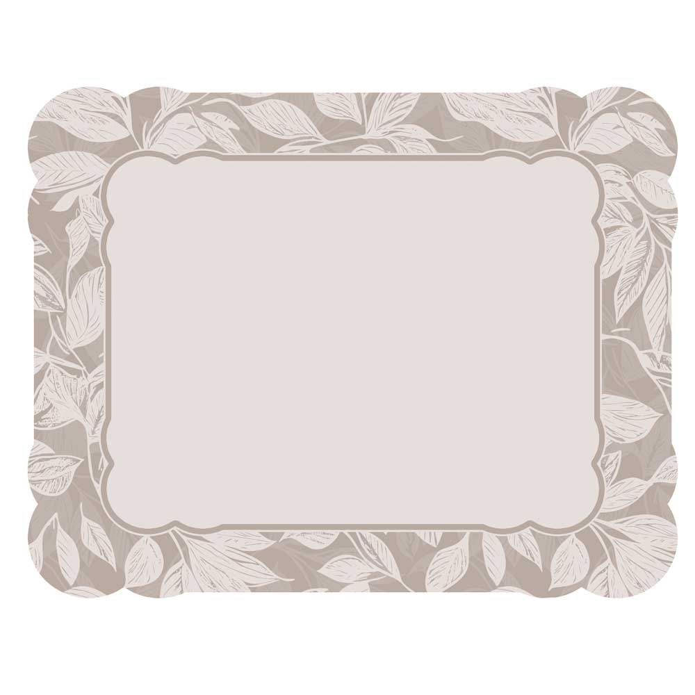 Fundo De Prato Viena 35 X 45 Cm Havan Casa - Folhas Cinza