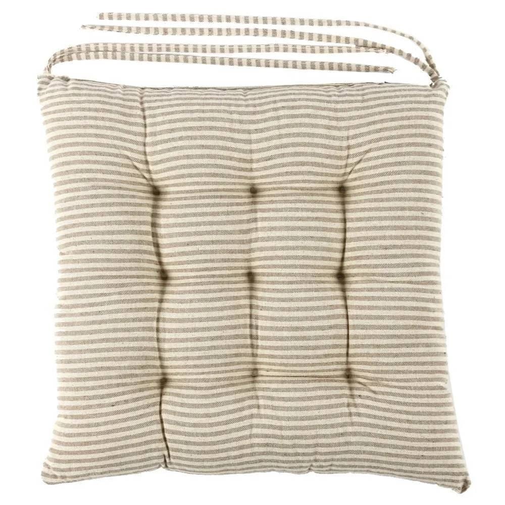 Assento Futton 40X40cm Havan Casa - Listras Taupe