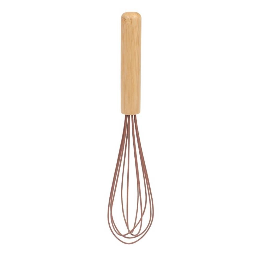 Batedor Fouet de Silicone com Cabo de Bambu Havan Casa - Mocha Mousse