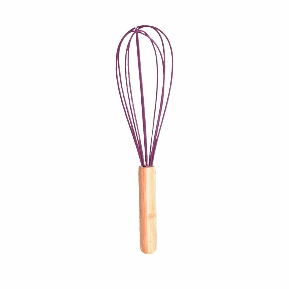 Batedor Fouet de Silicone com Cabo de Bambu Havan Casa - Violeta