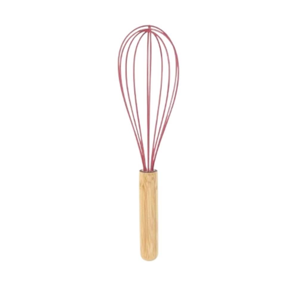 Batedor Fouet de Silicone com Cabo de Bambu Havan Casa - Goiaba