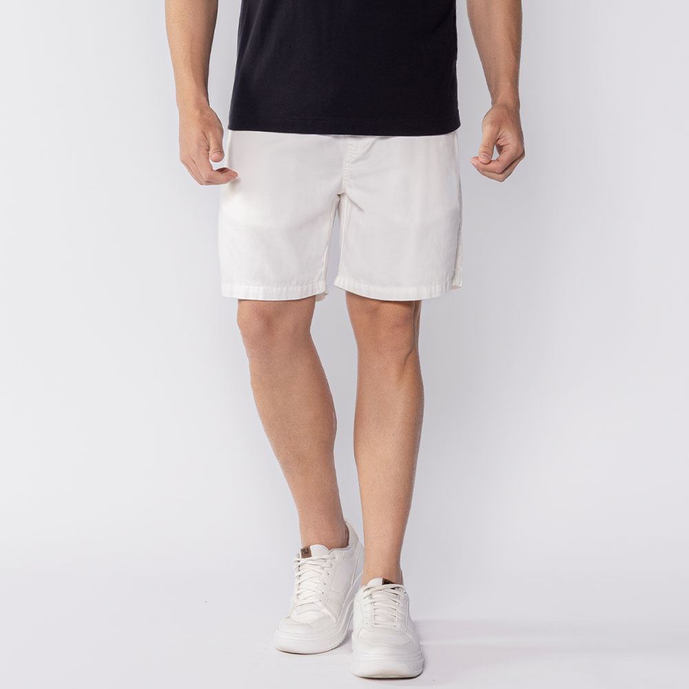 Bermuda Masculina Curta De Sarja Thing Off White