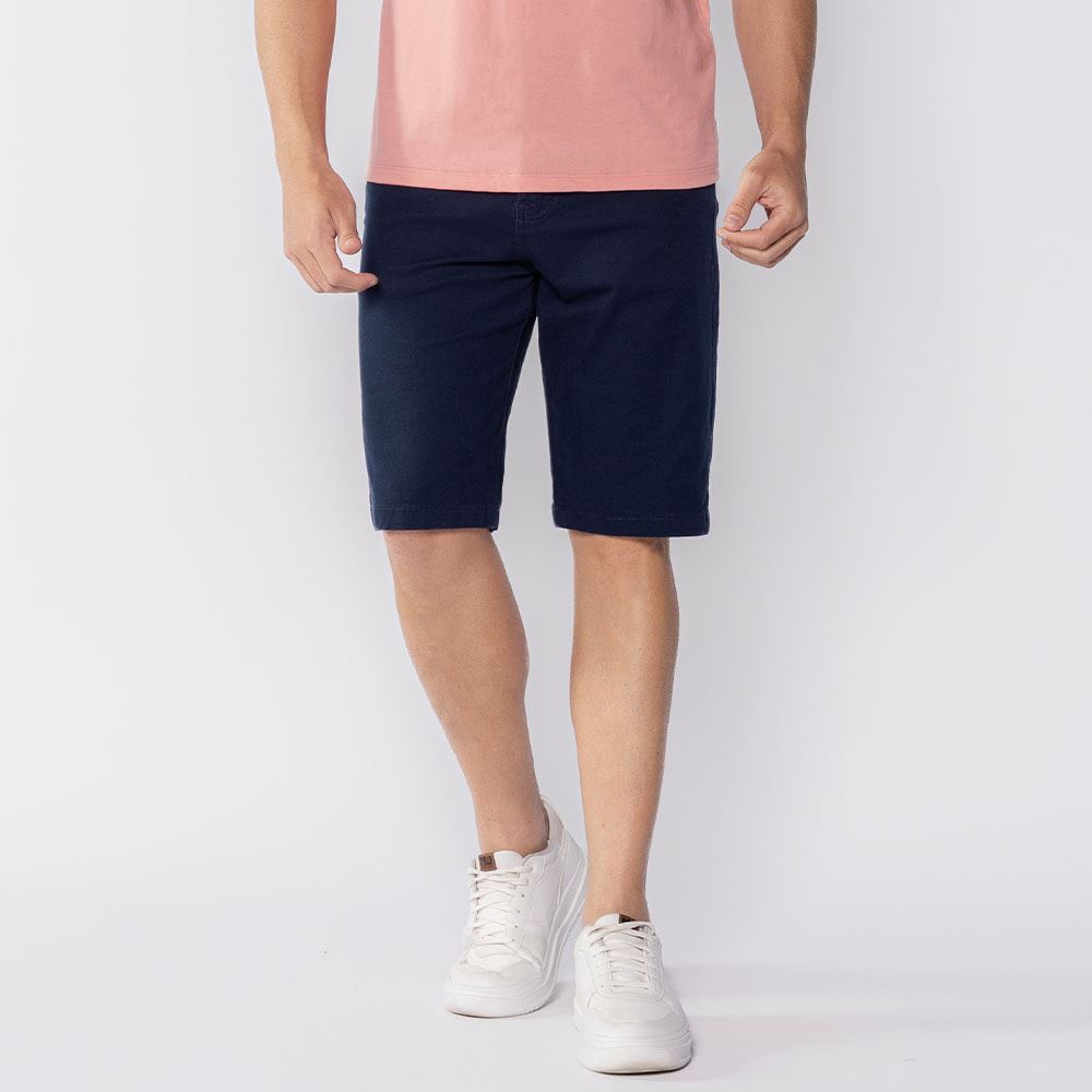 Bermuda Masculina De Sarja Thing Azul Marinho