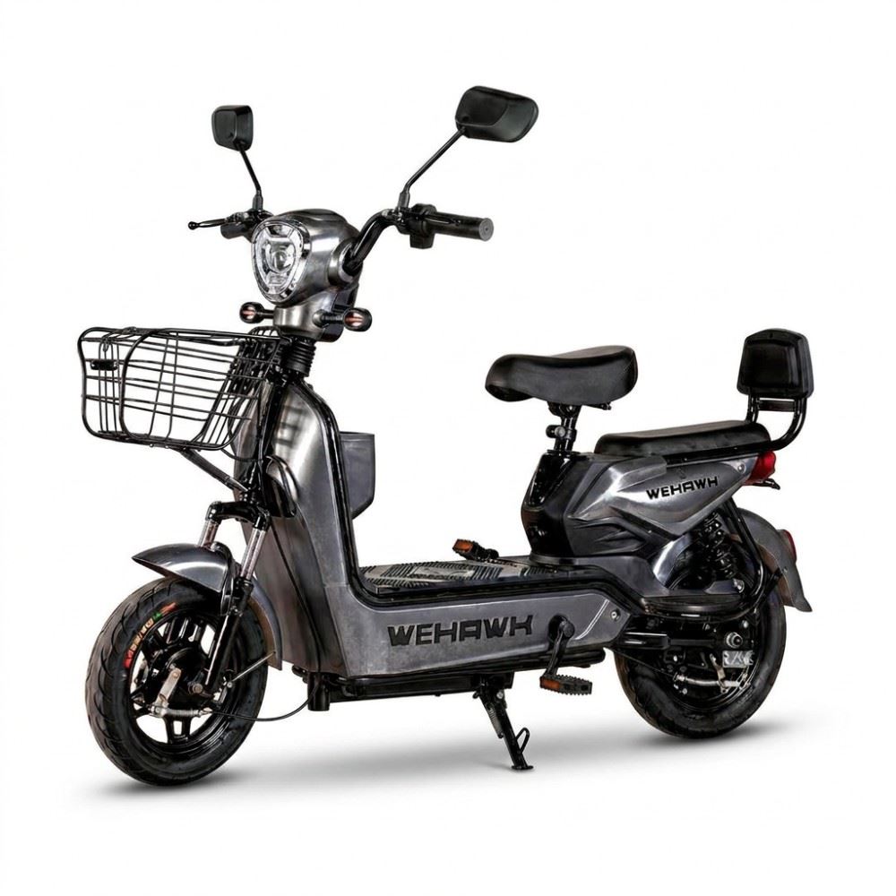 Bicicleta Elétrica Wehawk Wx-03 Basket 800W Bateria 48V - Cinza