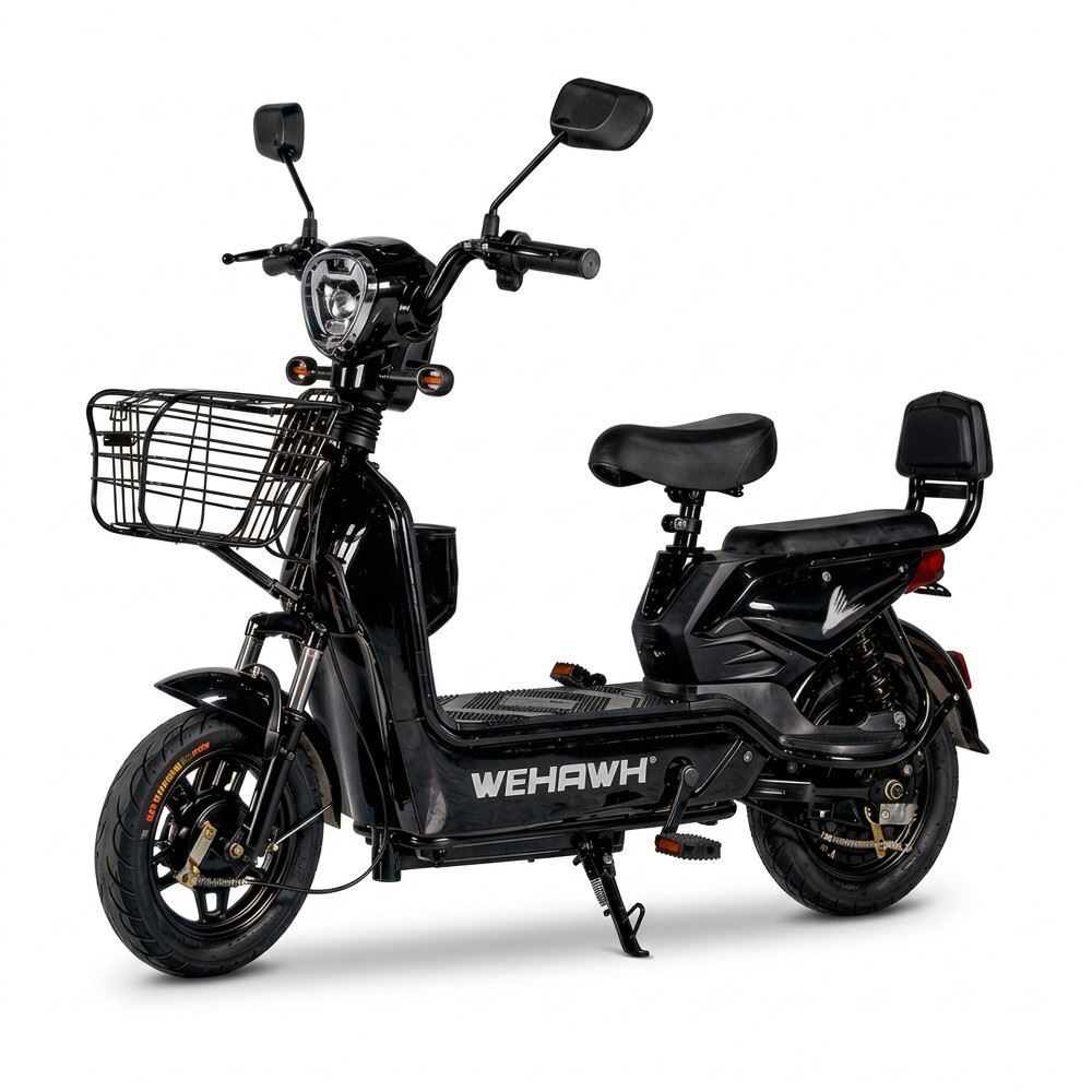 Bicicleta Elétrica Wehawk Wx-03 Basket 800W Bateria Lítio 48V - Preto