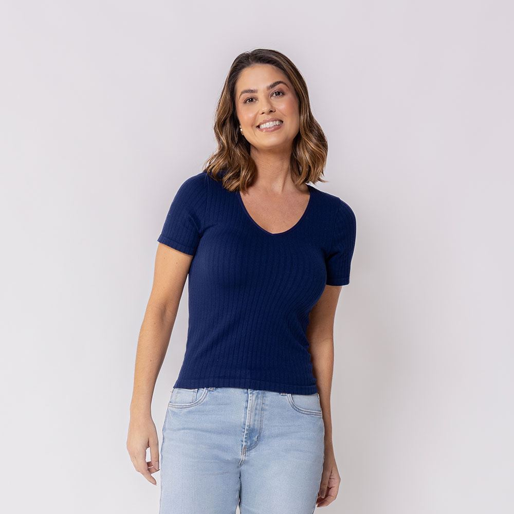 Blusa Feminina De Poliamida Sem Costura Patricia Foster Marinho