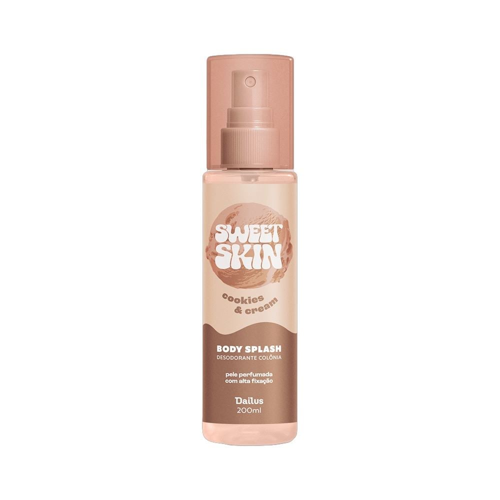 Body Splash Dailus Sweet Skin 200Ml - Cookies e Cream