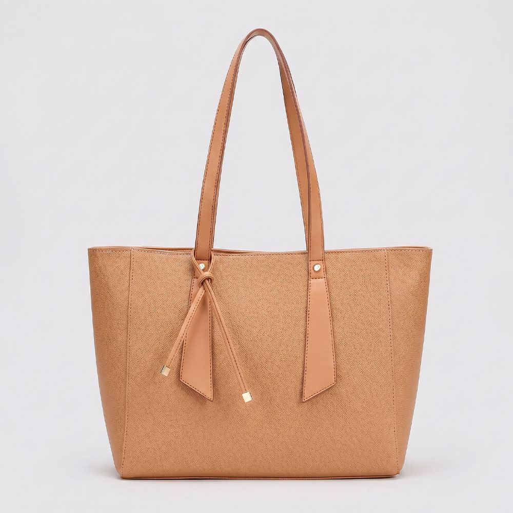 Bolsa Feminina Tote Bag Com Alça Alongada Alice Palucci Bege