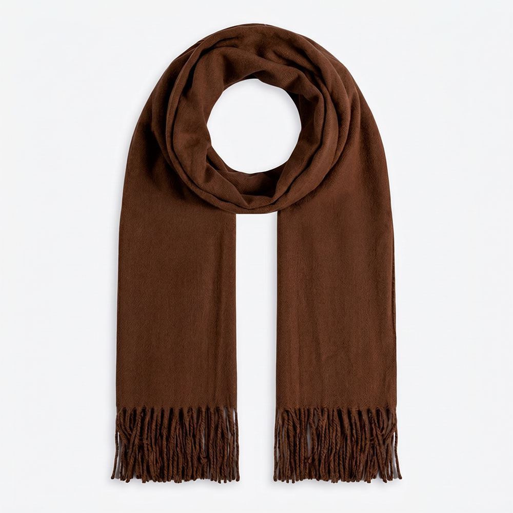 Cachecol Feminino Em Tricot Com Franja Boby Blues Cafe