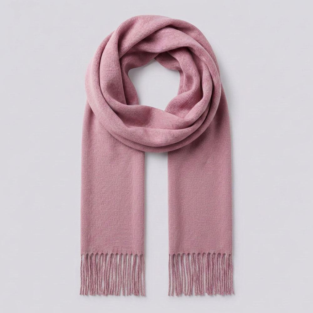 Cachecol Feminino Liso Com Franjas Boby Blues Ametista