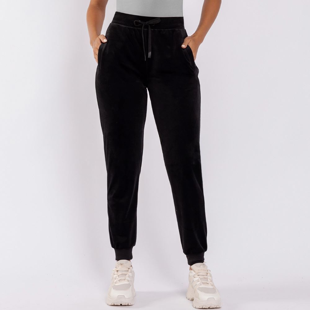 Calça Feminina Esportiva Jogger em Plush Scream Preto