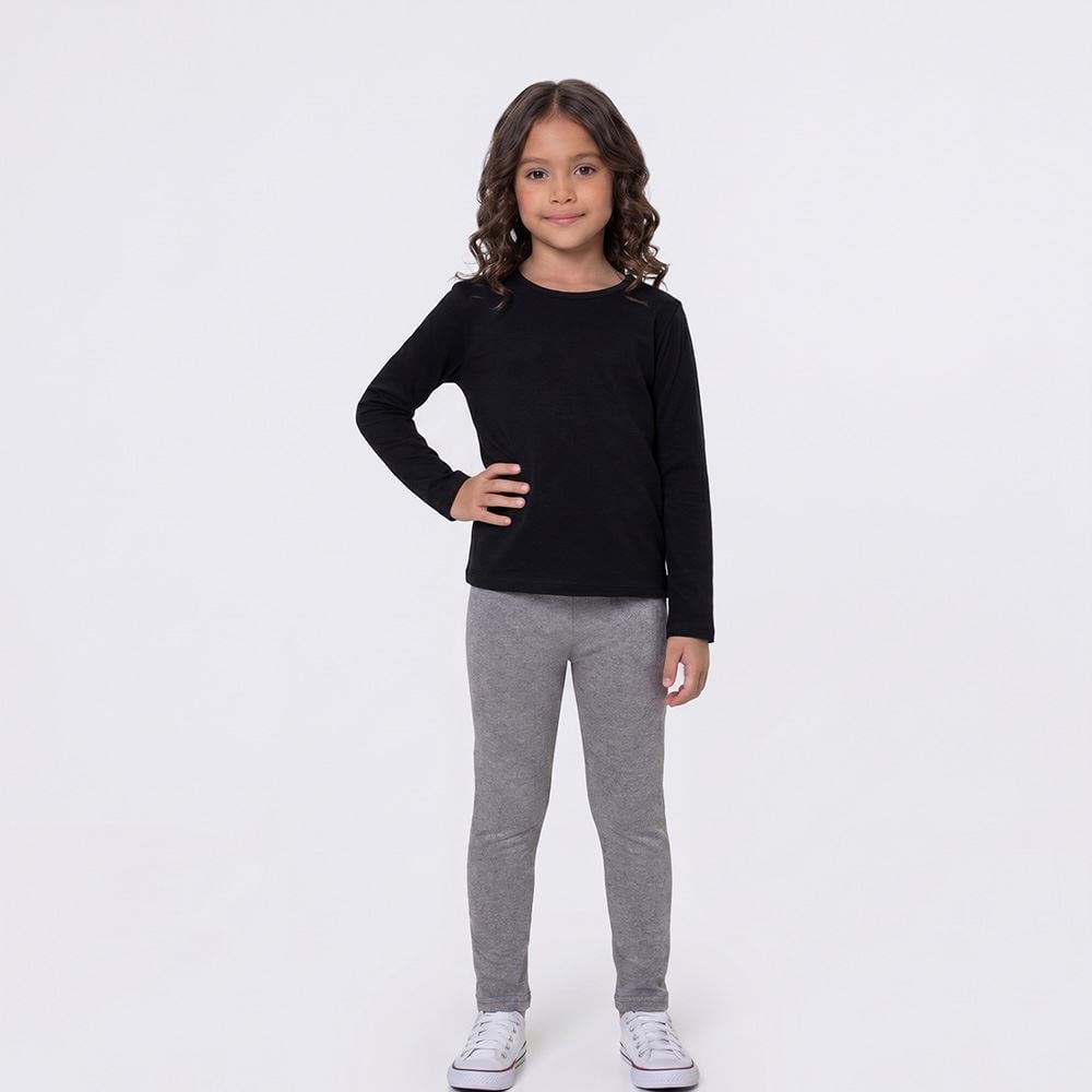 Calça Legging Térmica Infantil 4 a 10 Anos Marmelada Mescla