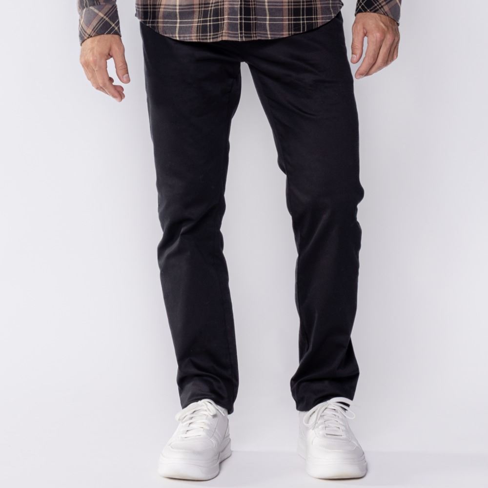 Calça Masculina Alfaiataria De Sarja Marc Alain Preto
