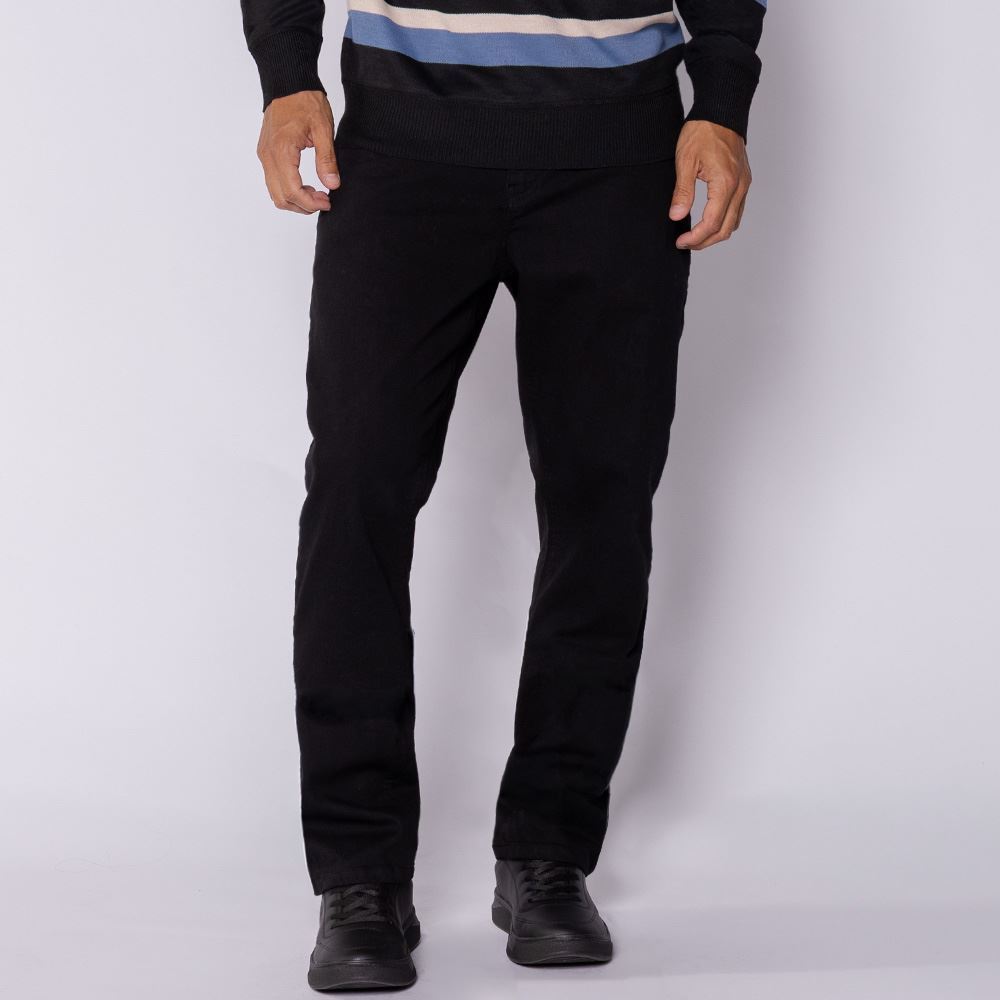 Calça Masculina Five Pocket Em Sarja Marc Alain Preto