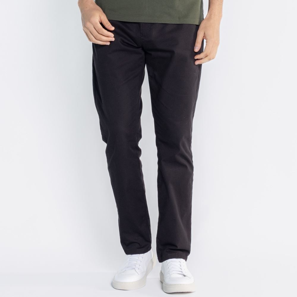 Calça Masculina Slim De Sarja Marc Alain Preto
