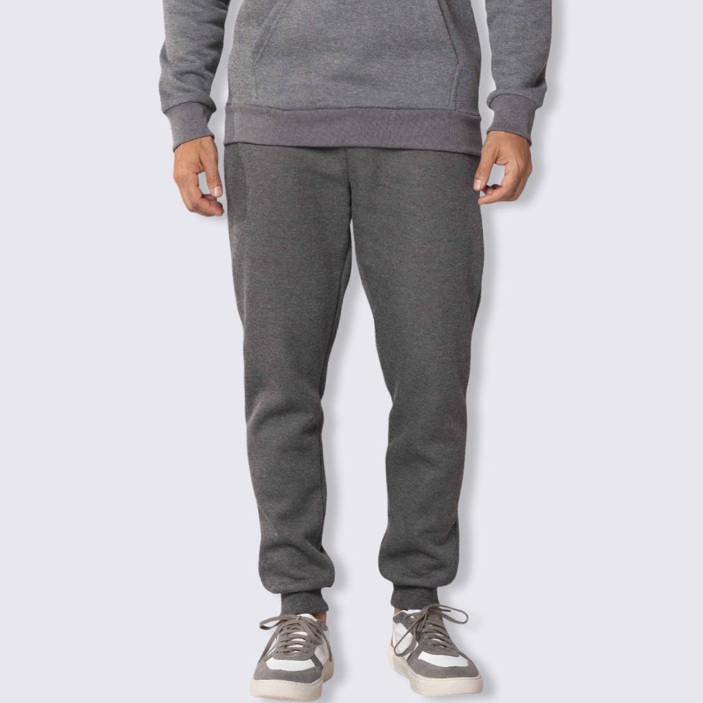 Calça Masculina Jogger De Moletom Marc Alain Mescla Escuro