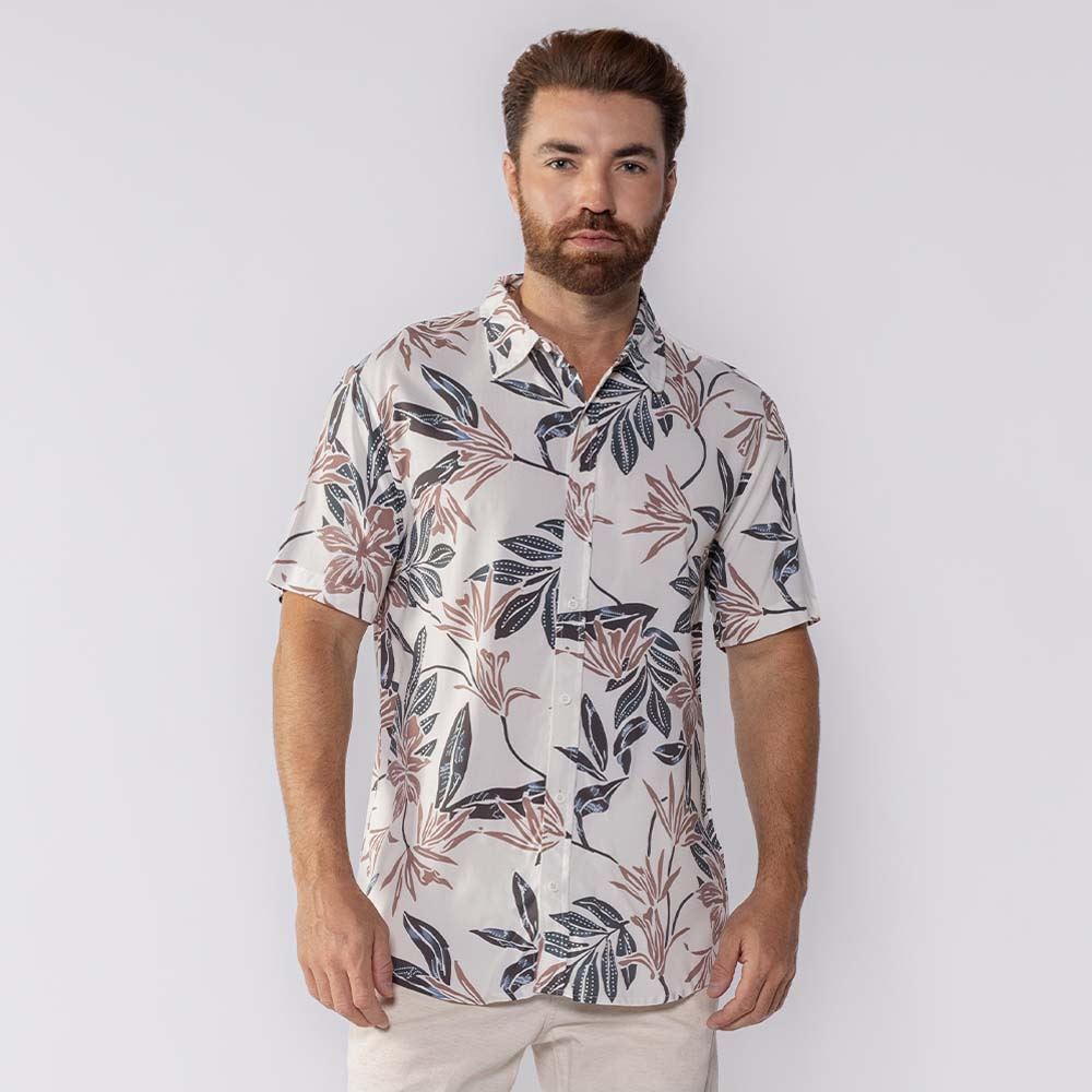 Camisa Masculina De Botão Viscose Thing Estampado 3