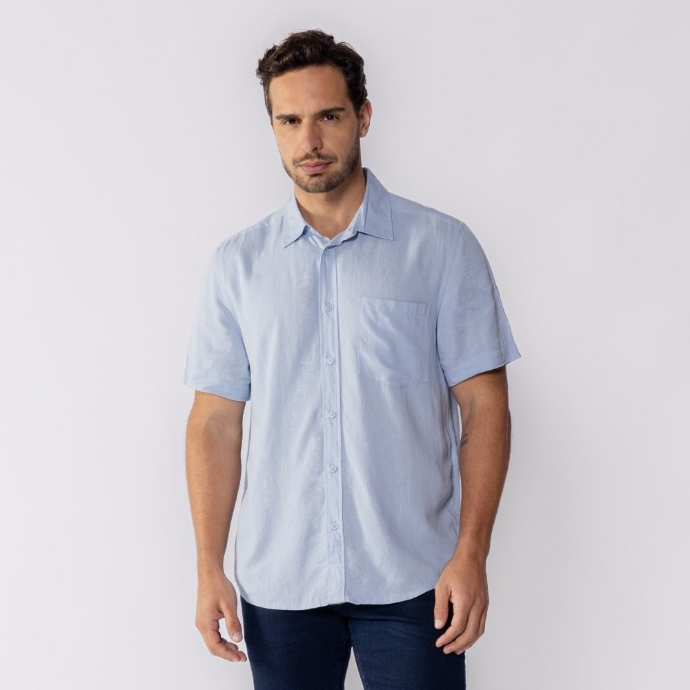 Camisa Masculina Manga Curta Thing Azul