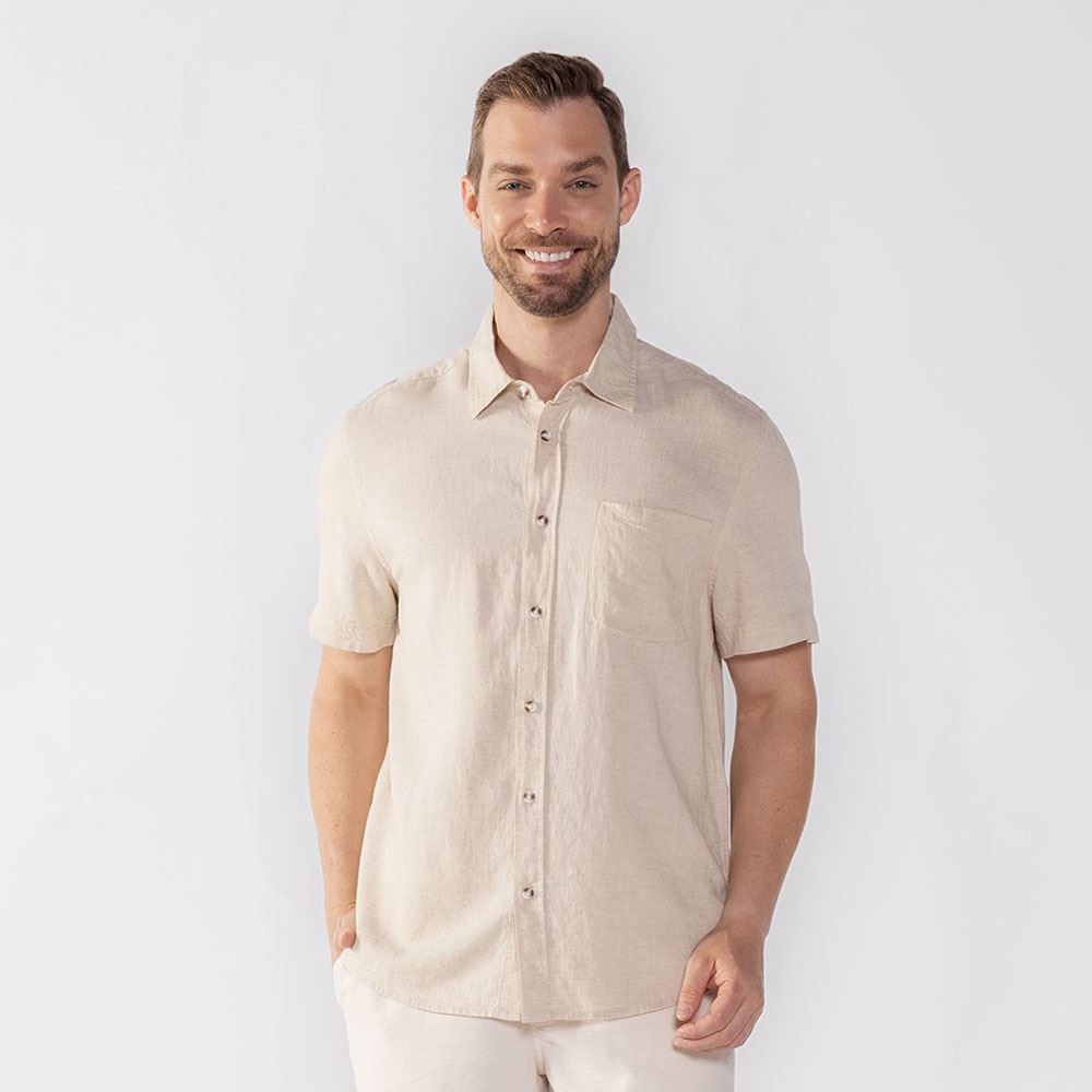 Camisa Masculina Manga Curta Thing Linho