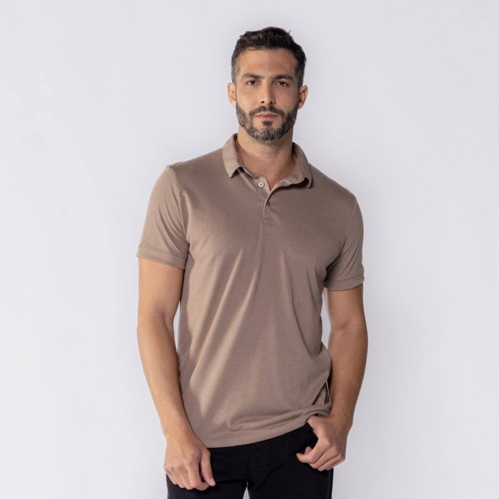 Camisa Polo Masculina De Algodão Marc Alain Fendi