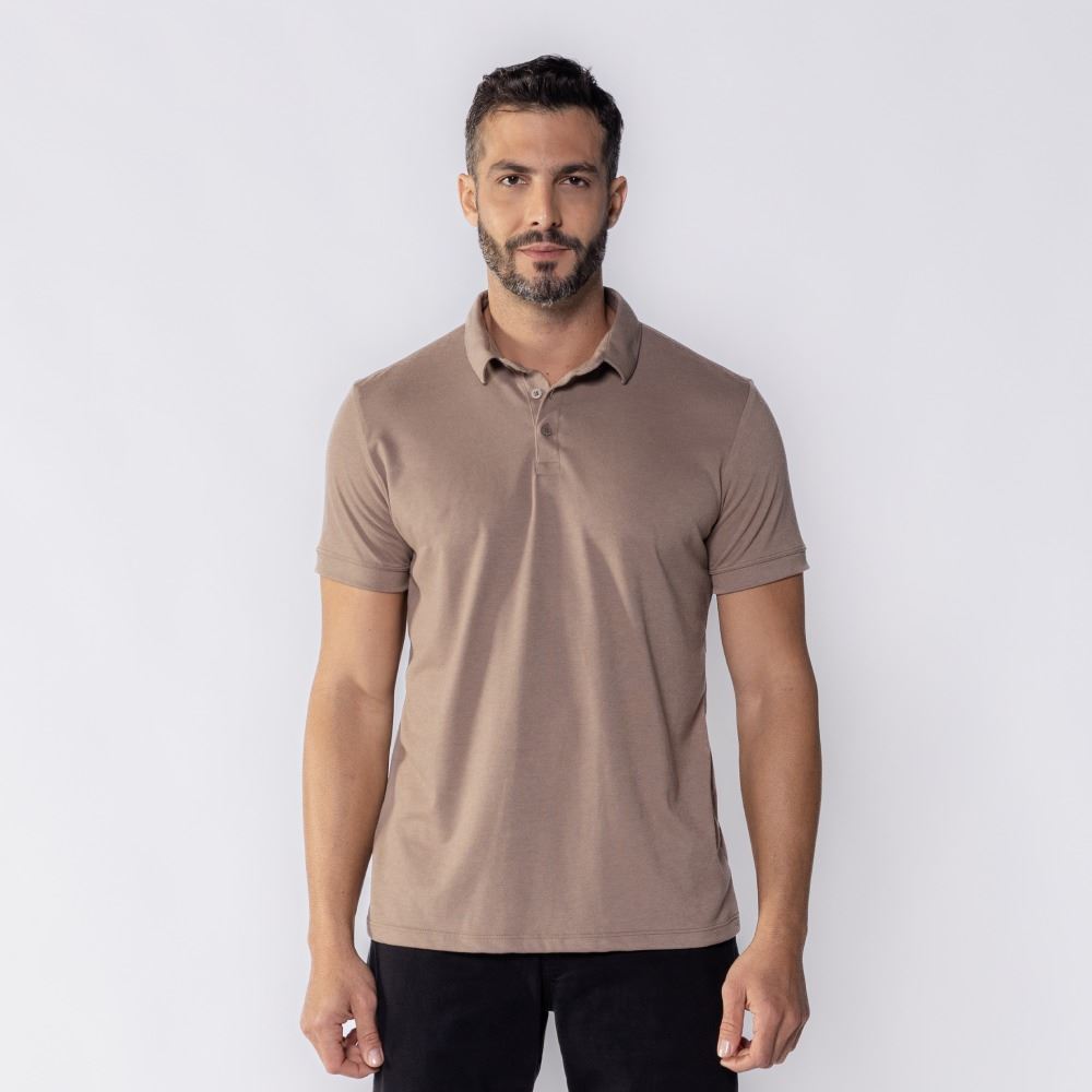 Camisa Polo Masculina De Malha Piquet Tech Marc Alain Fendi