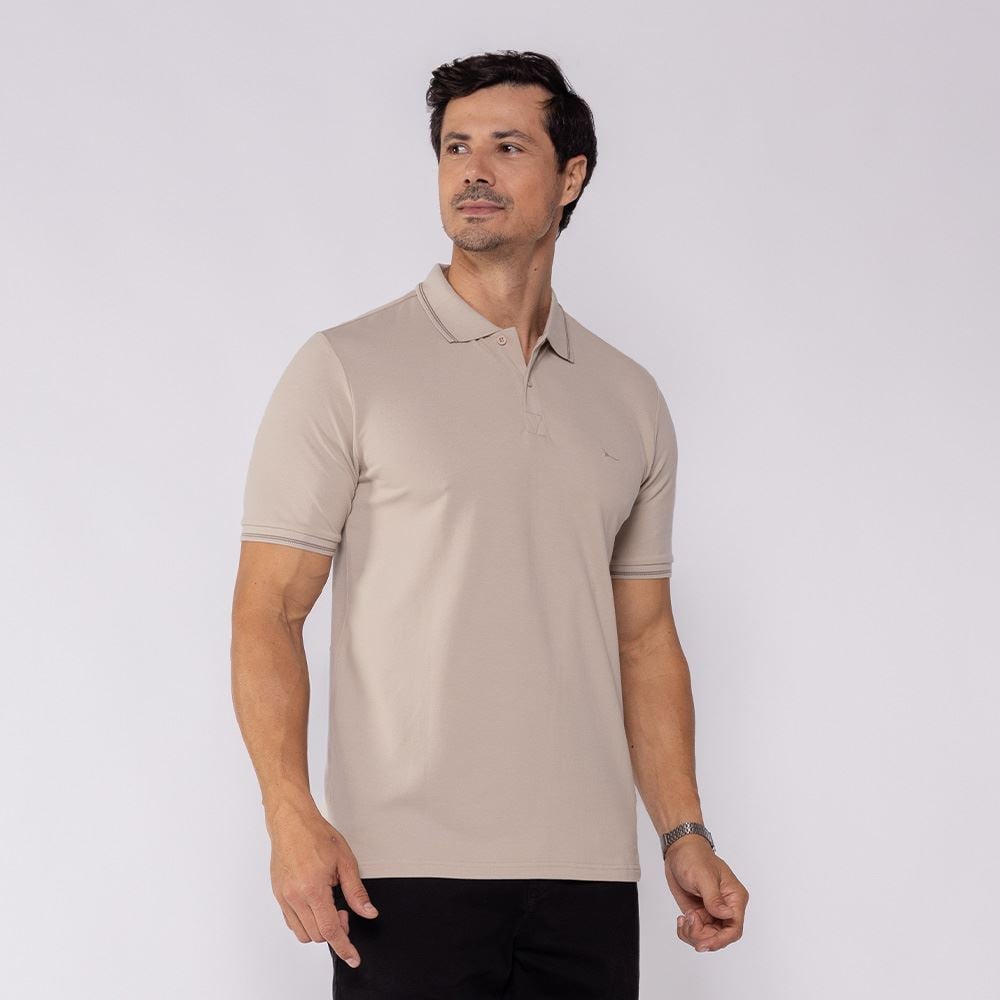 Camisa Polo Piquet Masculina Marc Alain Chino