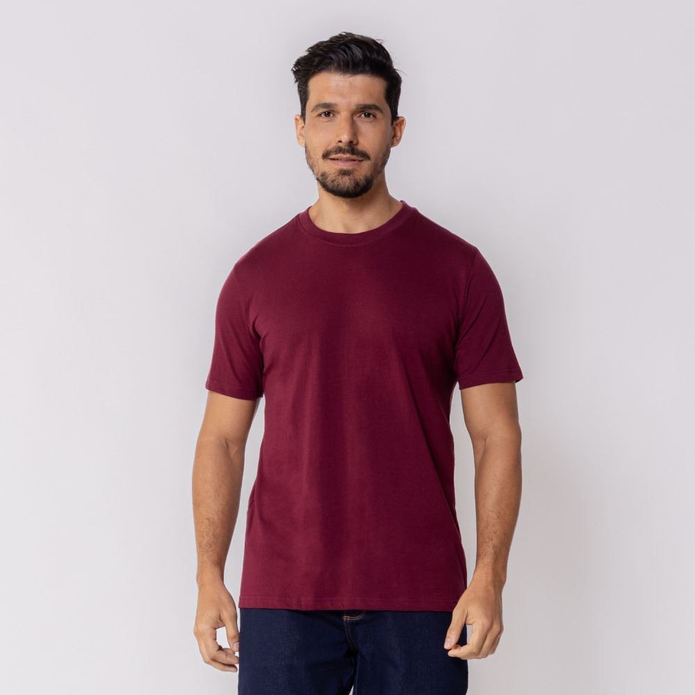 Camiseta Masculina Básica Lisa Thing Vinho