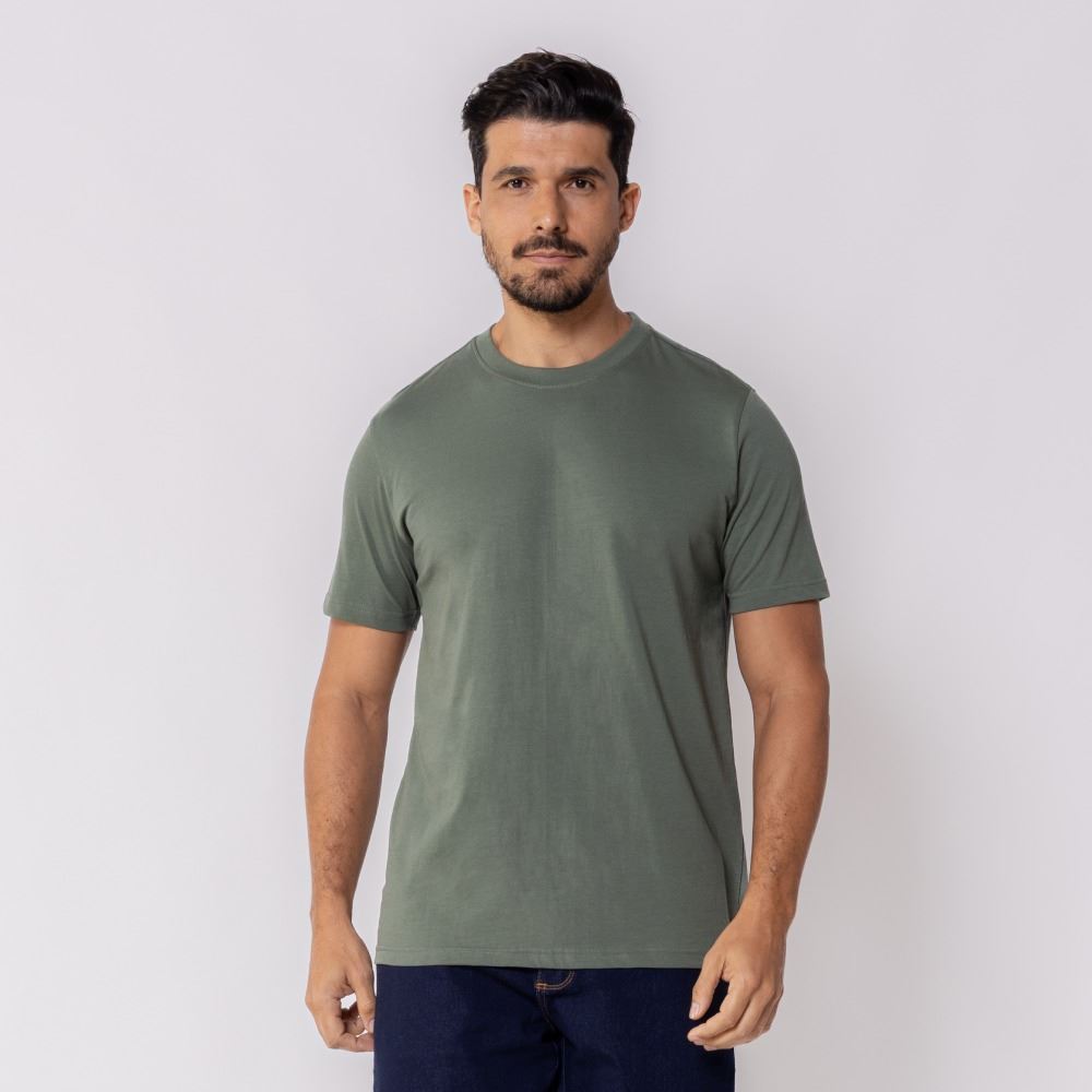 Camiseta Masculina Básica Lisa Thing Oliva