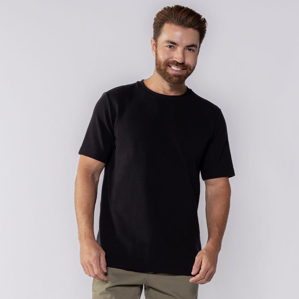 Camiseta Masculina Malha Fusion Marc Alain Preto