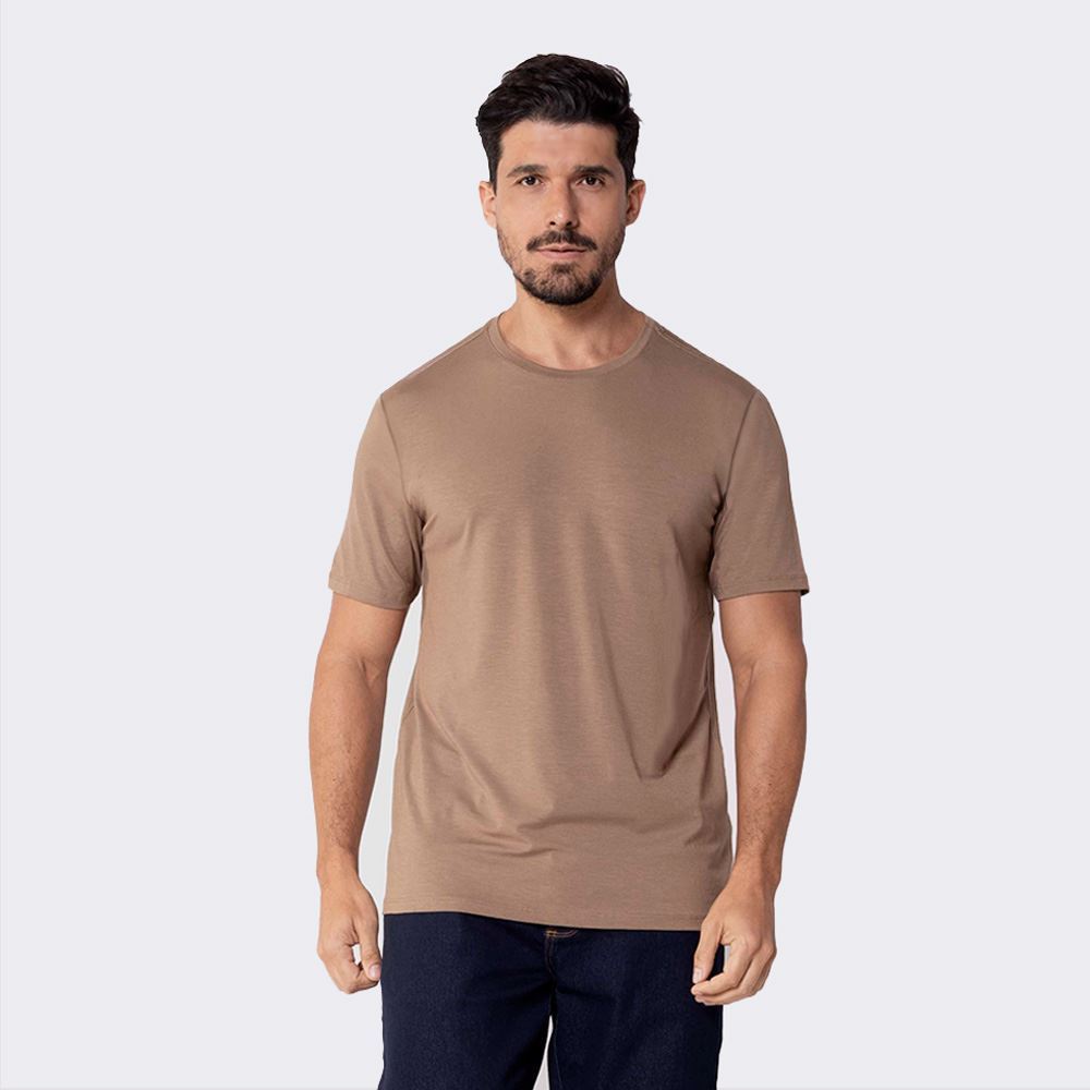 Camiseta Tech Modal Masculina Thing Marrom Canyon