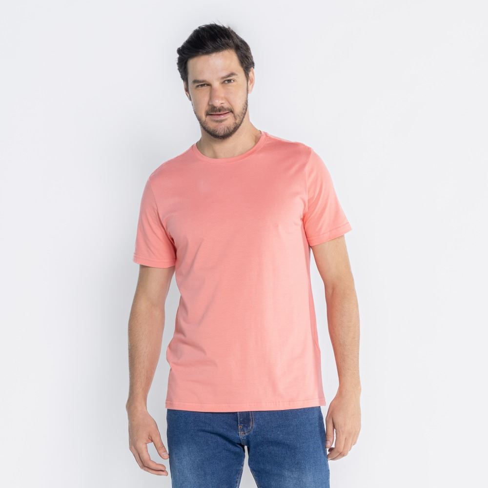 Camiseta Pima Masculina Marc Alain Coral
