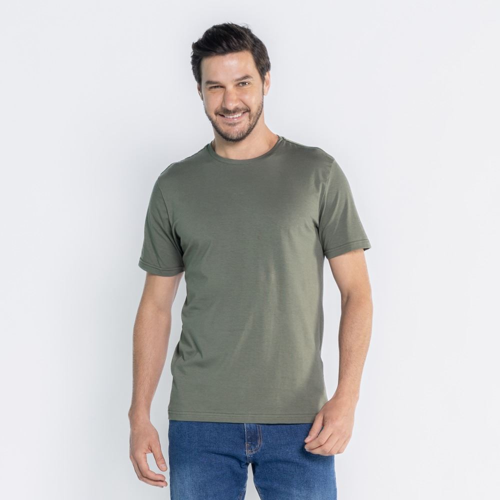 Camiseta Pima Masculina Marc Alain Militar