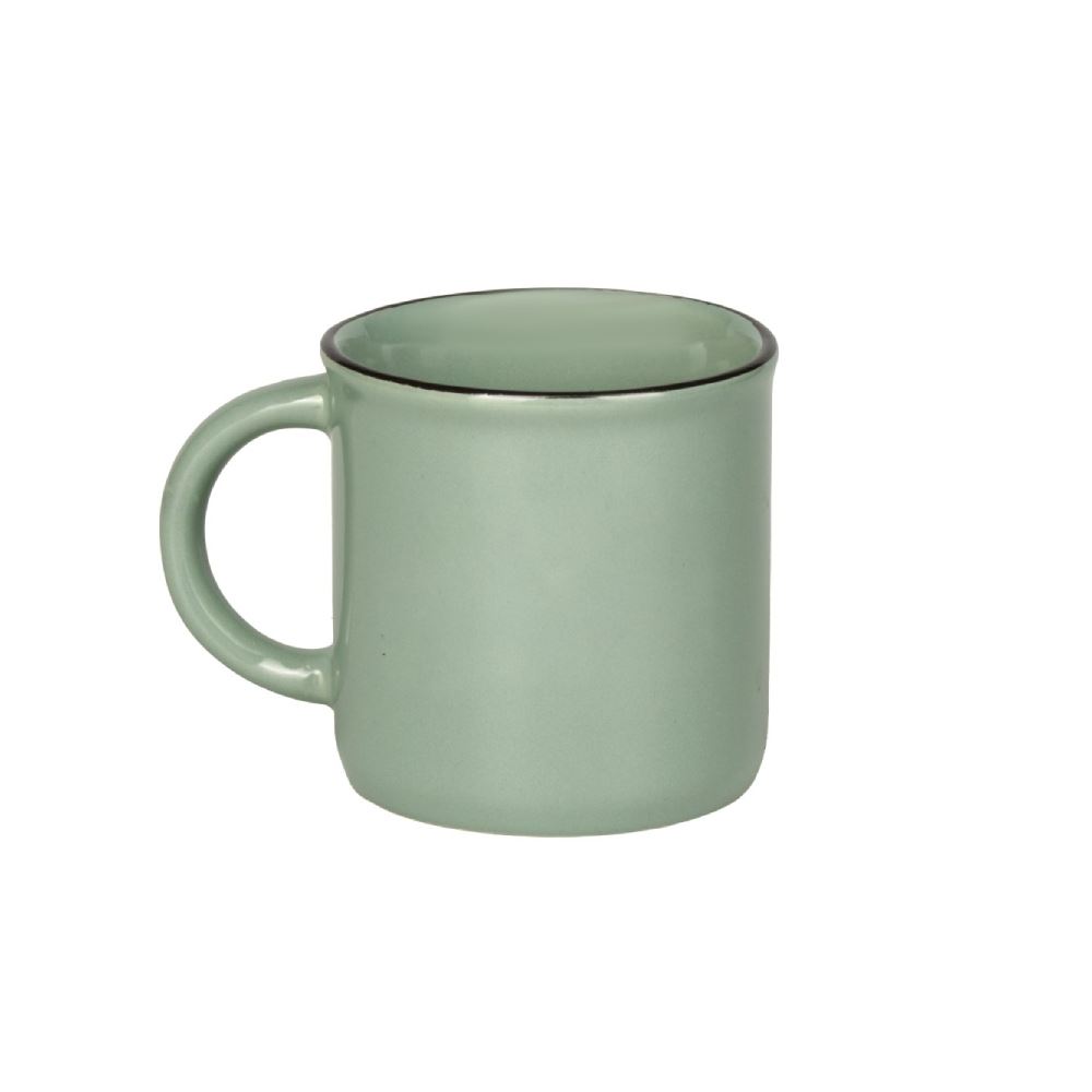 Caneca De Cerâmica Vintage Lisa Havan Casa 210Ml - Verde Fosco
