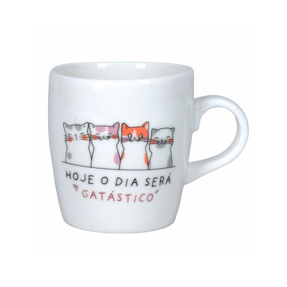 Caneca de Porcelana Estampada Havan Casa 230 ml - Hoje O Dia Será Gatástico 