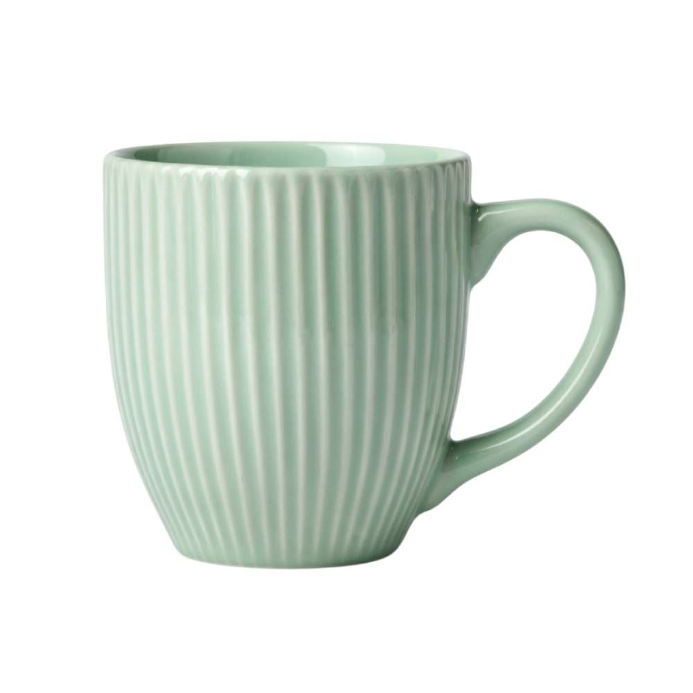 Caneca Porcelana Canelada Elegance Havan Casa 300Ml - Verde