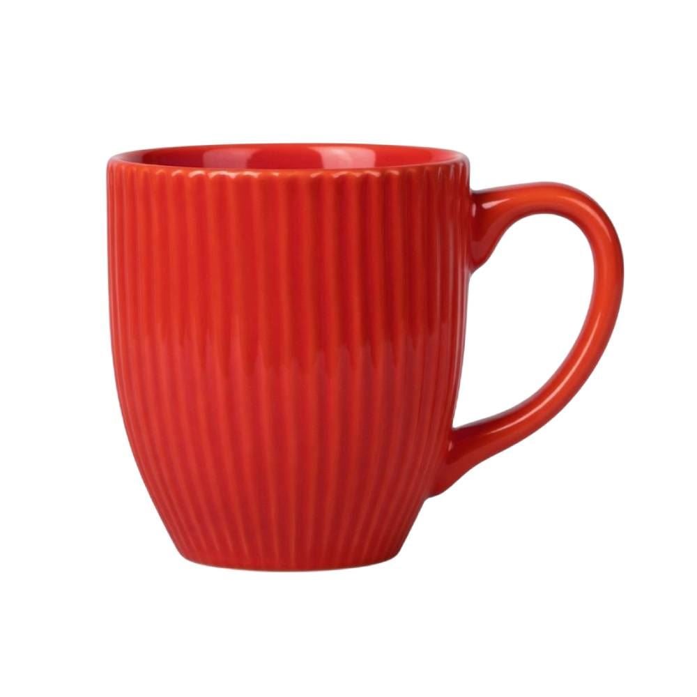 Caneca Porcelana Canelada Elegance Havan Casa 300Ml - Vermelho