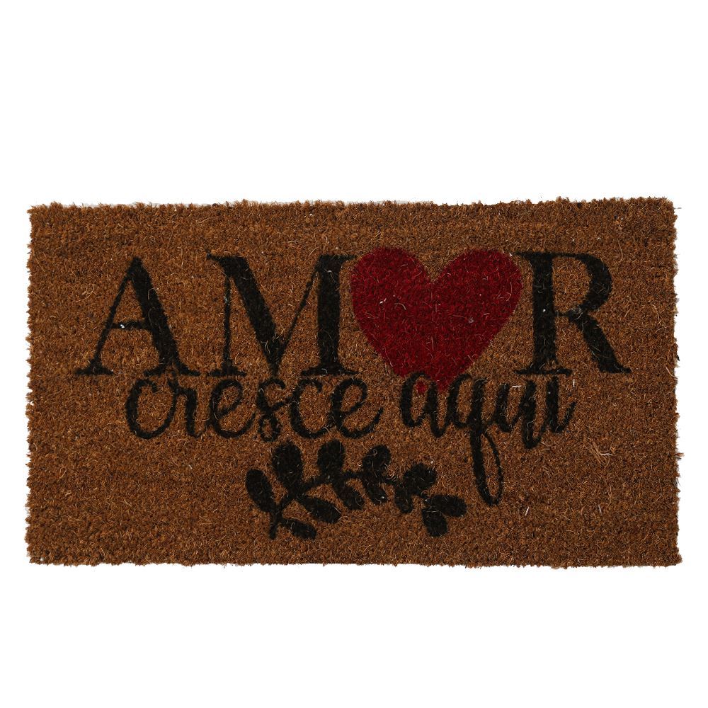 Capacho Fibra de Coco Mumbai Color 33X60cm Havan - Amor Cresce Aqui