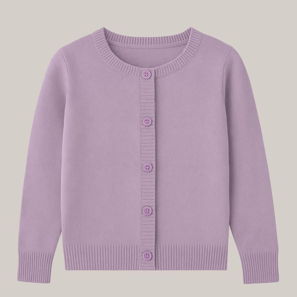 Cardigan Infantil Menina De Tricot 1 a 3 Anos Yoyo Kids Lilas