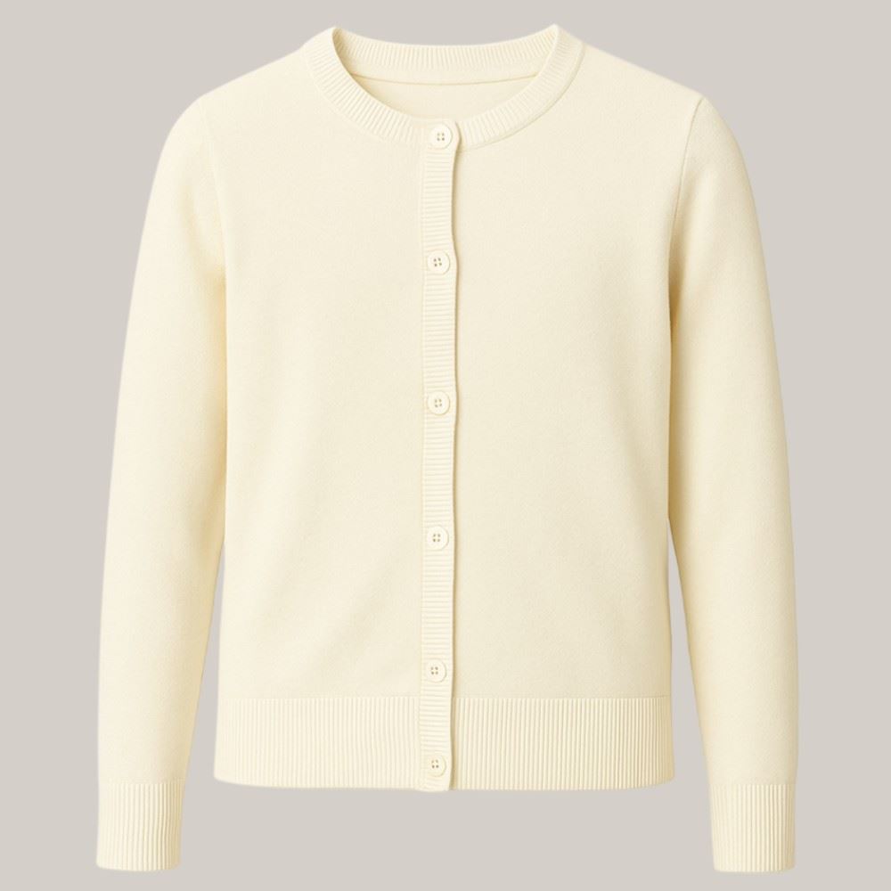 Cardigan Infantil Menina De Tricot 12 a 16 Anos Marmelada Off White