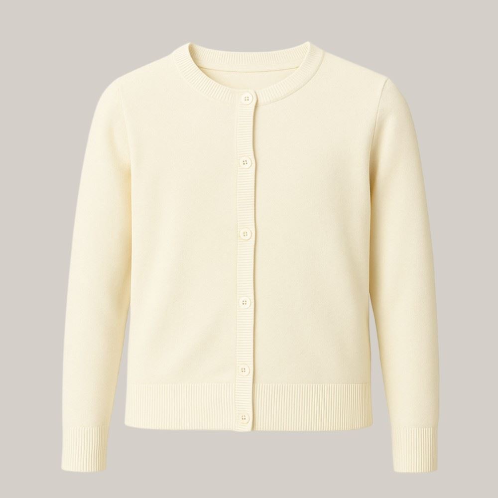 Cardigan Infantil Menina De Tricot 4 a 10 Anos Marmelada Off White