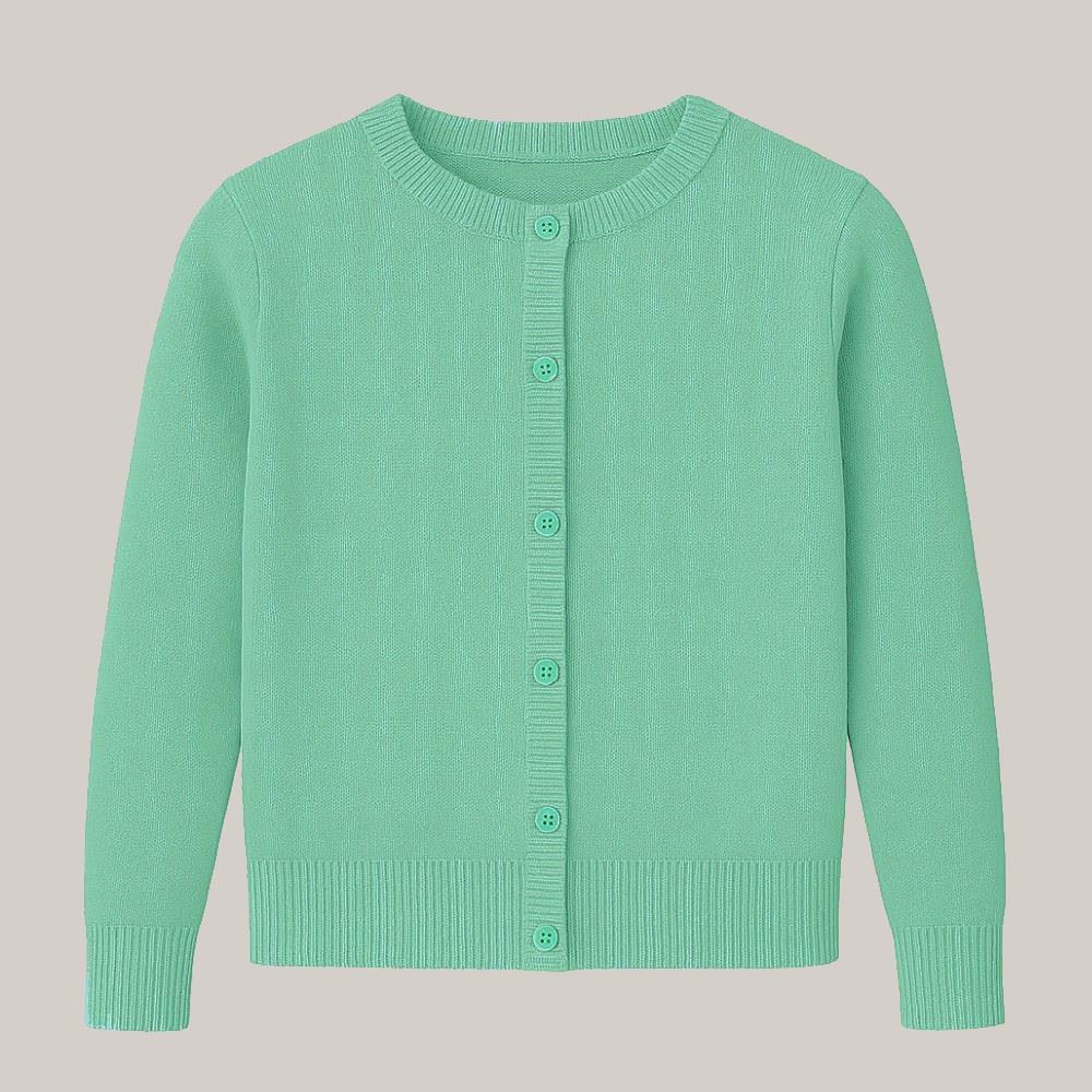 Cardigan Infantil Menina De Tricot 4 a 10 Anos Marmelada Menta