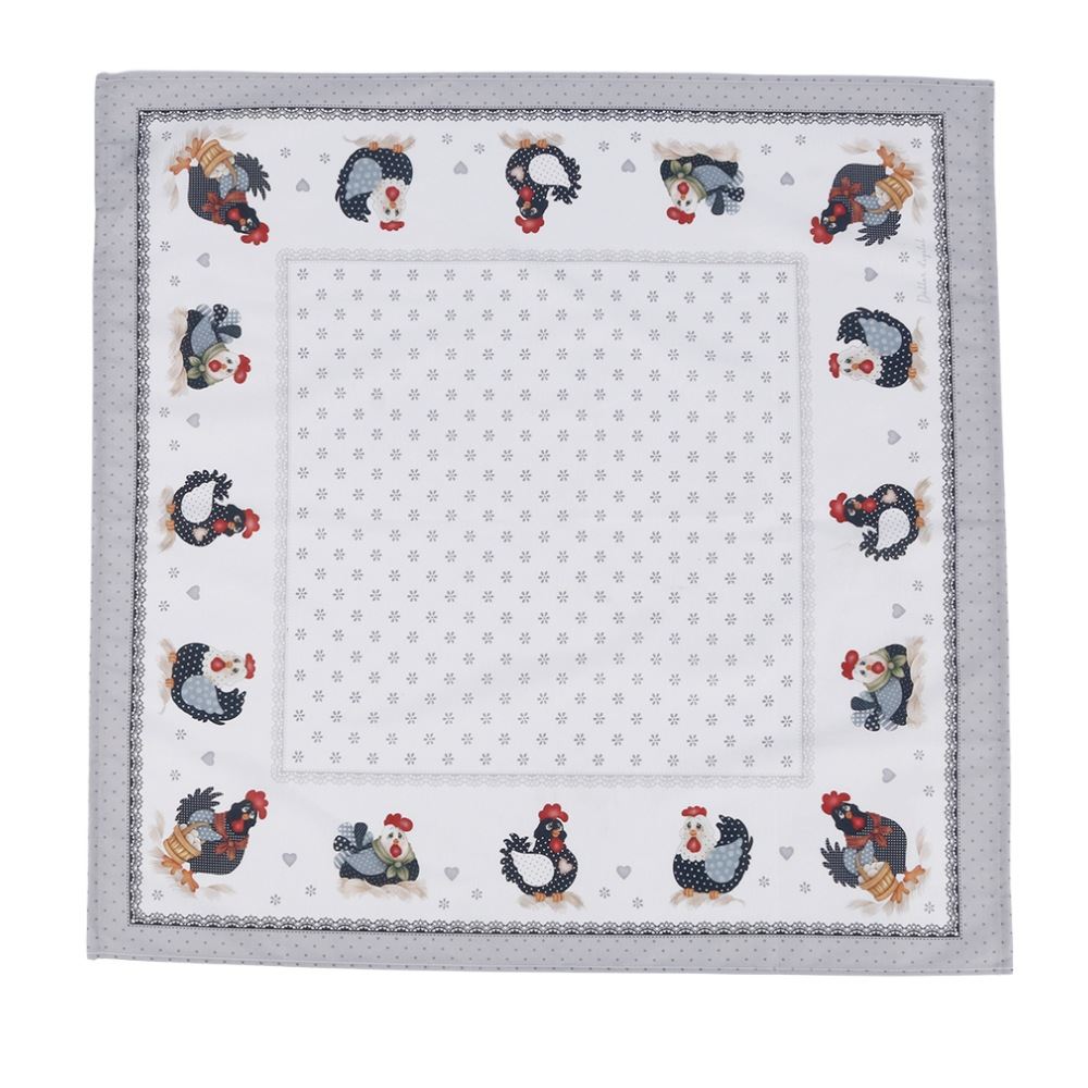 Centro de Mesa 78X78 cm Clean Renova Dohler - Lia Cinza